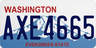 WA license plate AXE4665