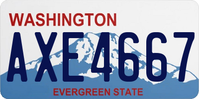 WA license plate AXE4667