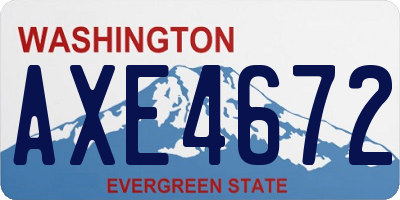WA license plate AXE4672