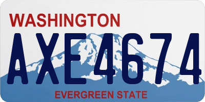 WA license plate AXE4674