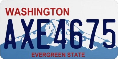WA license plate AXE4675