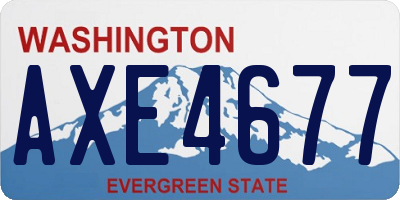 WA license plate AXE4677