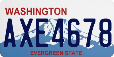 WA license plate AXE4678