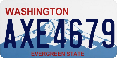 WA license plate AXE4679