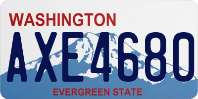 WA license plate AXE4680