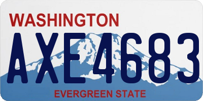 WA license plate AXE4683