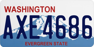 WA license plate AXE4686
