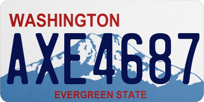 WA license plate AXE4687