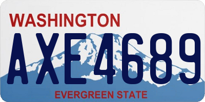 WA license plate AXE4689