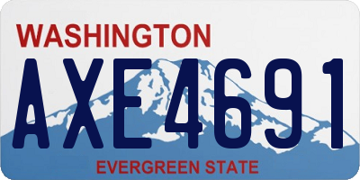 WA license plate AXE4691