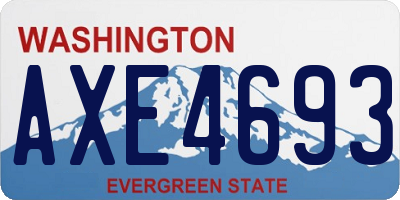 WA license plate AXE4693