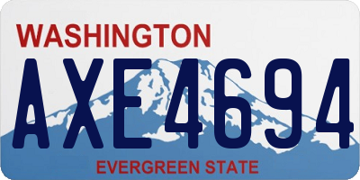 WA license plate AXE4694