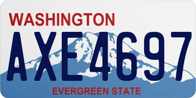 WA license plate AXE4697