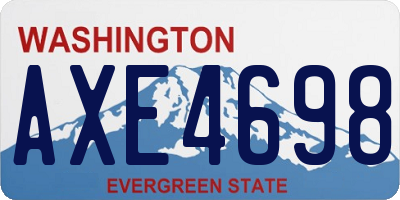 WA license plate AXE4698