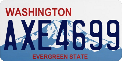 WA license plate AXE4699