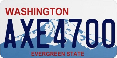 WA license plate AXE4700