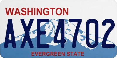 WA license plate AXE4702