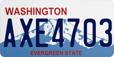 WA license plate AXE4703
