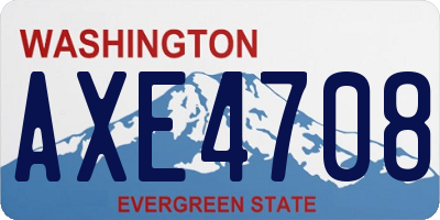 WA license plate AXE4708