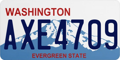 WA license plate AXE4709