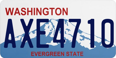 WA license plate AXE4710