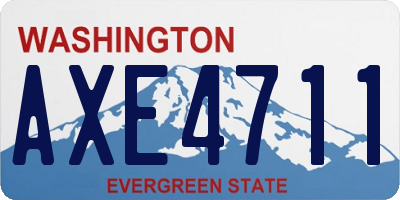 WA license plate AXE4711