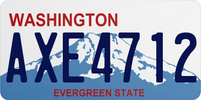 WA license plate AXE4712
