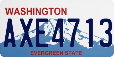 WA license plate AXE4713
