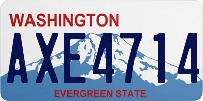 WA license plate AXE4714