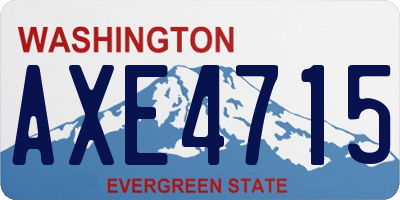 WA license plate AXE4715
