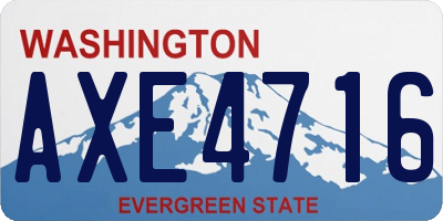 WA license plate AXE4716