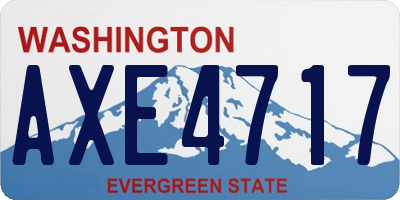 WA license plate AXE4717