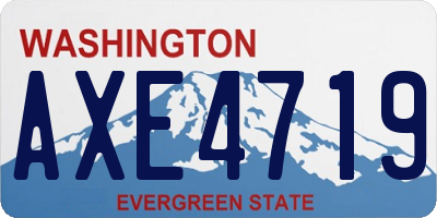 WA license plate AXE4719