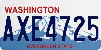 WA license plate AXE4725