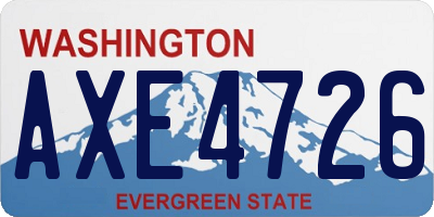 WA license plate AXE4726