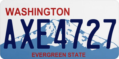 WA license plate AXE4727