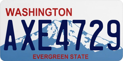 WA license plate AXE4729
