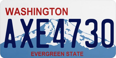 WA license plate AXE4730