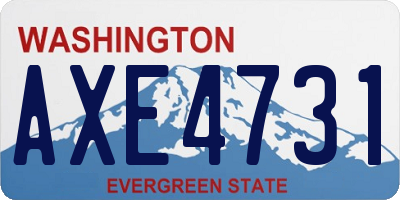 WA license plate AXE4731