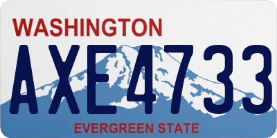 WA license plate AXE4733