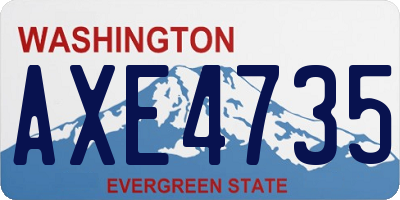 WA license plate AXE4735