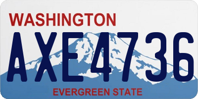 WA license plate AXE4736