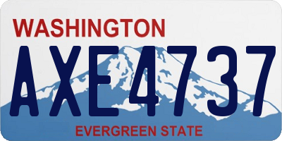 WA license plate AXE4737