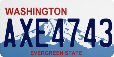 WA license plate AXE4743