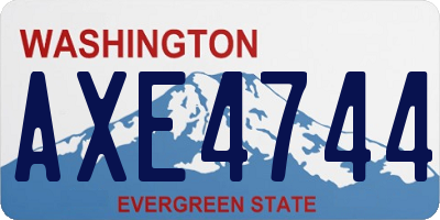 WA license plate AXE4744