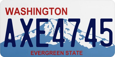 WA license plate AXE4745