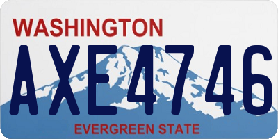 WA license plate AXE4746