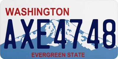 WA license plate AXE4748