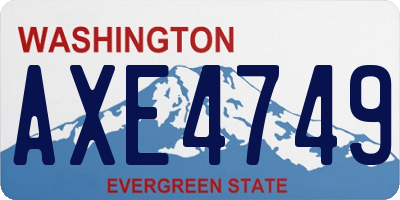 WA license plate AXE4749