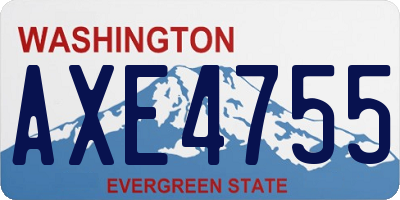 WA license plate AXE4755